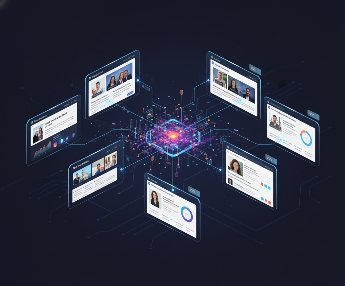 Multi-agent AI system connecting various business applications